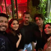 Shah Rukh Khan, Salman Khan, Gauri Khan, Madhuri Dixit and Sriram Nene strike a pose at Karan Johar’s 50th birthday bash 