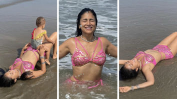Shriya Saran looks gorgeous in a pink sequin bikini during Goa beach outing with her daughter Radha