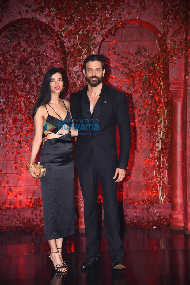 Hrithik Roshan and Saba Azad twin in black as they make red carpet debut as a couple at Karan Johar's 50th birthday bash 