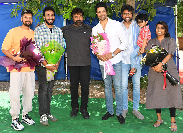 Chiranjeevi reviews Major;  hosts actor Adivi Sesh and the band at his home in Hyderabad