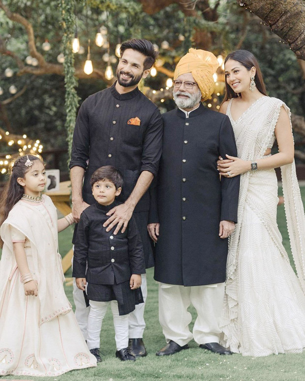 Shahid Kapoor, Mira Rajput and kids pose with Pankaj Kapur in unseen wedding pics from Sanah Kapoor’s wedding