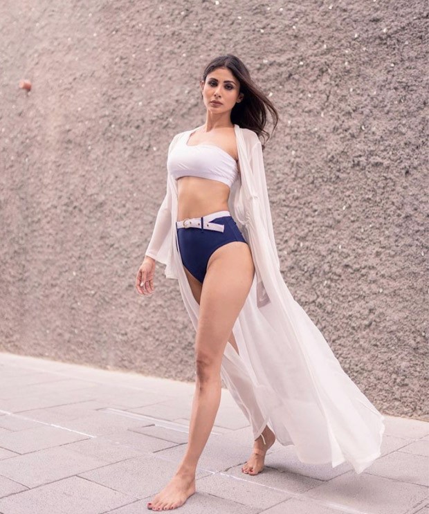 Mouni Roy in a blue and white beach outfit for latest photo-shoot is a sight to behold 