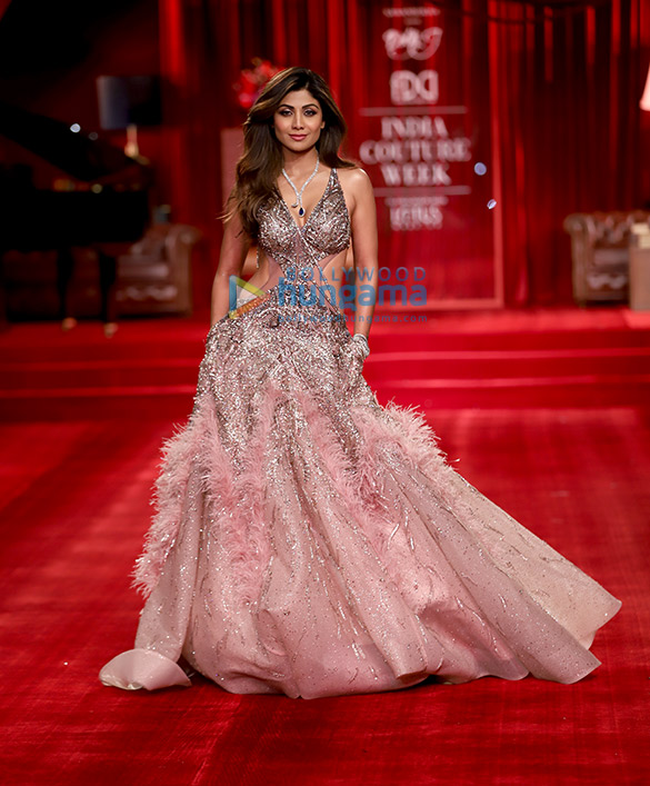 Photos: Shilpa Shetty walks the ramp for fashion designers Dolly J at the India Couture Week in New Delhi