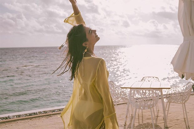 Pooja Hegde dons a bikini and see-through shirt soaking up in the sun during Bangkok vacation