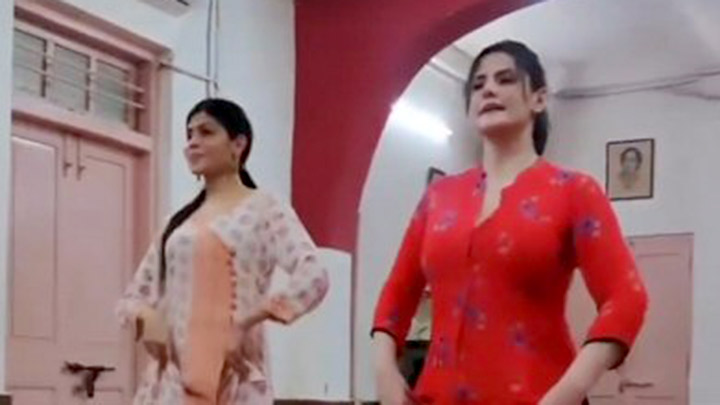 Zareen Khan rehearses for traditional dance
