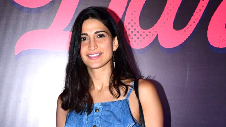 Aahana Kumra poses for paps in denim outfit and white sneakers