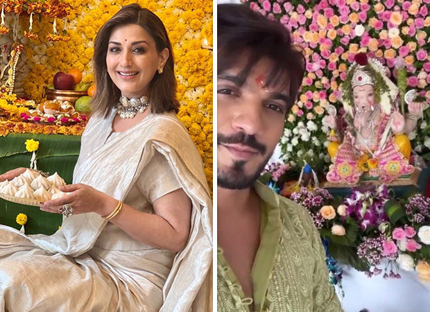 Celebridades de Bollywood y la televisión dan la bienvenida a Lord Ganesha en su residencia el día de Ganesh Chaturthi