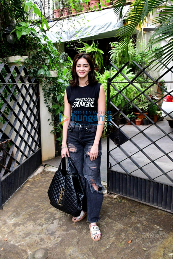 Photos: Ananya Panday spotted outside a salon in Bandra