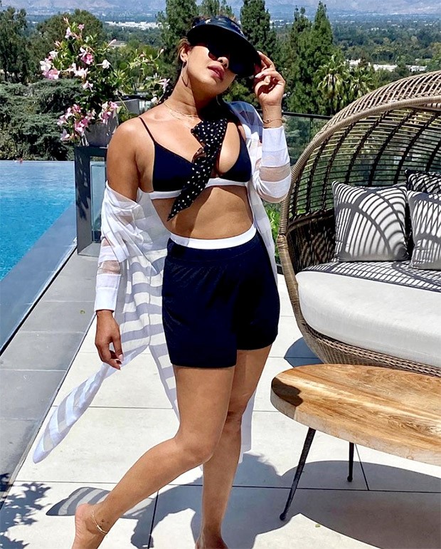 Priyanka Chopra shares 'sundazed’ picture as she relaxes by the pool in black bikini top and shorts at her Los Angeles home 