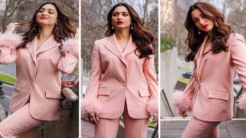 Tamannaah Bhatia adds a quirky touch to the classic pantsuit by Nadine Merabi worth Rs.47K