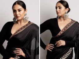 Huma Qureshi keeps it regal in a black saree worth Rs.37K from JJ Valaya’s designer label at Lokmat Most Stylish Awards