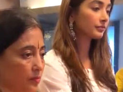 Pooja Hegde performs Ganesh aarti with family