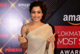 Rashmika Mandanna looks absolutely gorgeous in shimmer saree