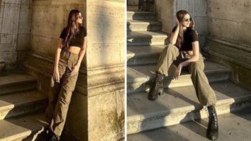 Tara Sutaria shares gorgeous sun-kissed pics in black crop top and joggers from Paris vacay
