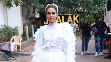 Nia Sharma looks angelic in white feathered outfit