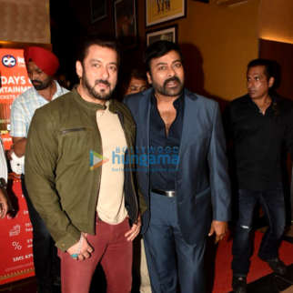 Photos: Chiranjeevi and Salman Khan snapped at Hindi trailer launch of Godfather at PVR Juhu