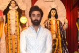 Ranbir Kapoor arrives for Durga Puja in traditional wear