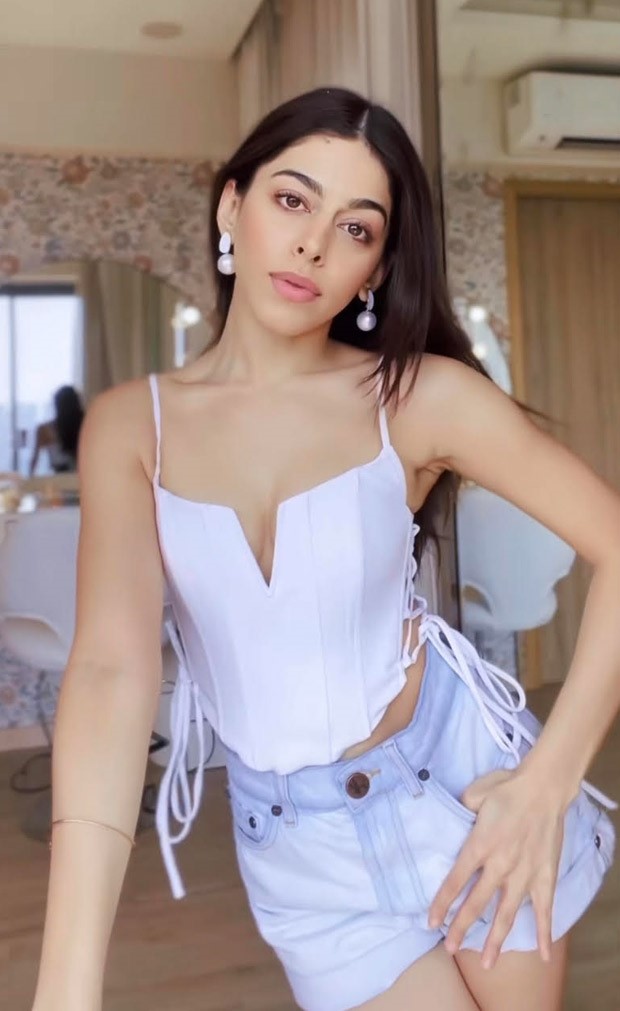Alaya F sets goals for Gen Z fashion in white corset top and denim shorts 1